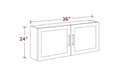 Elegant Truffle W3624 Wall Cabinet