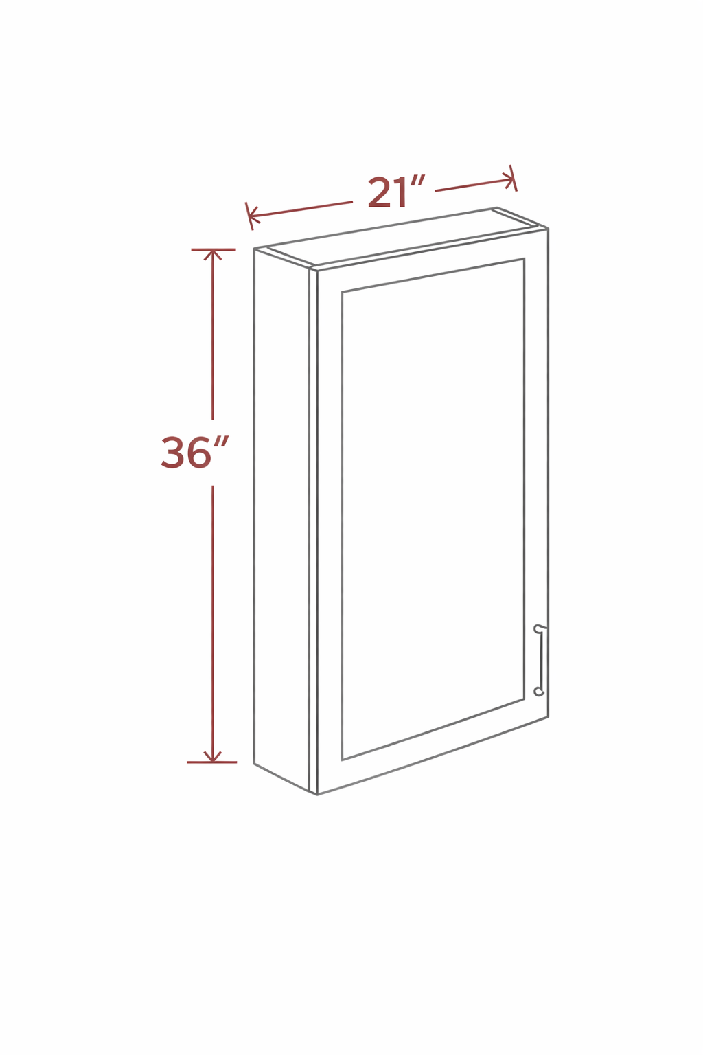 Elegant Truffle W2136 Wall Cabinet