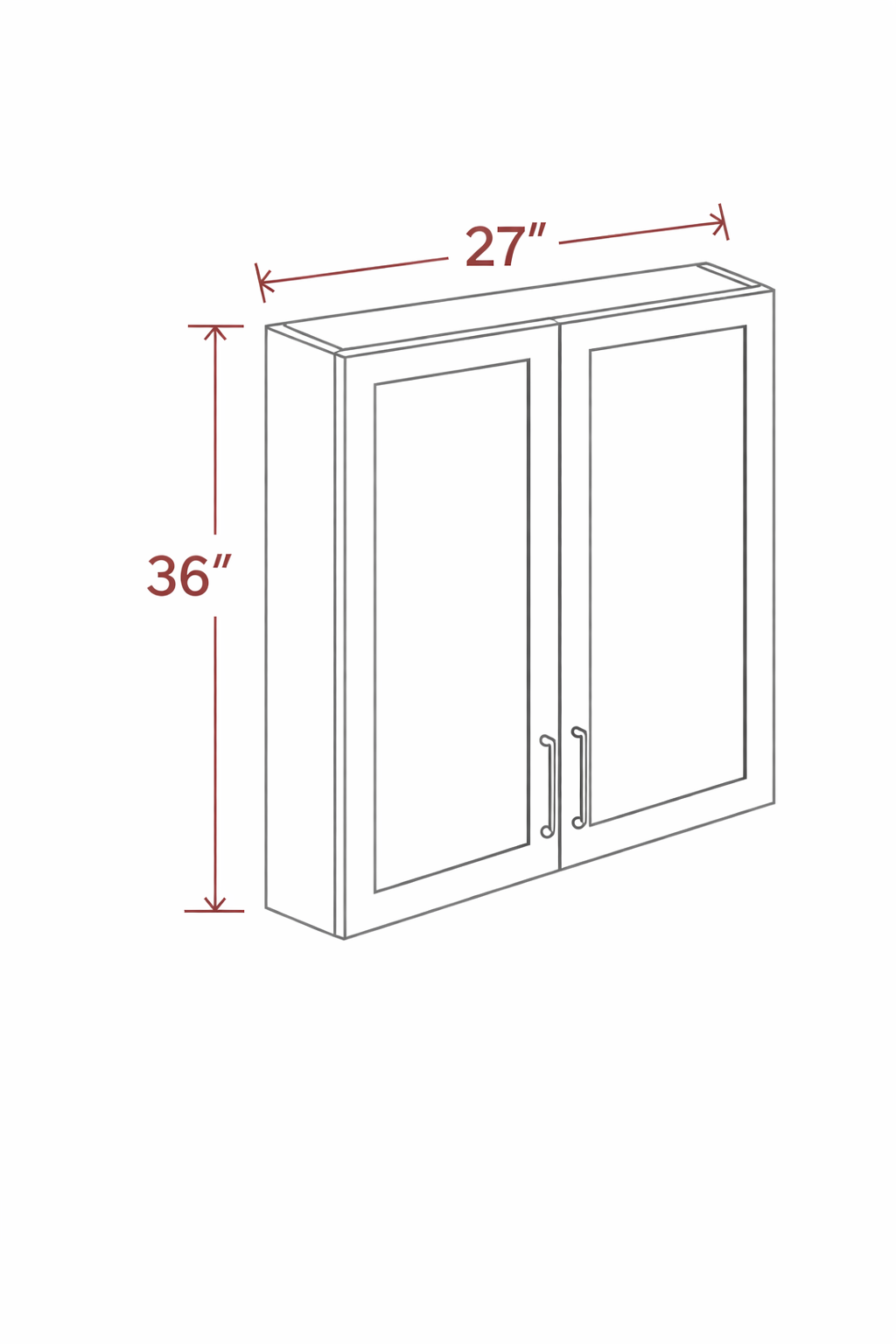 Elegant Truffle W2736 Wall Cabinet