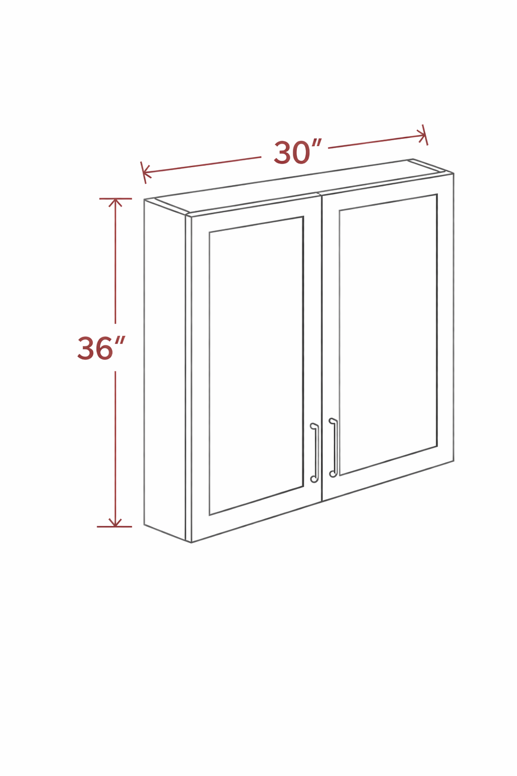 Elegant Truffle W3036 Wall Cabinet
