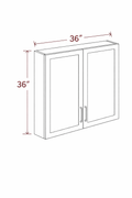 Elegant Truffle W3636 Wall Cabinet