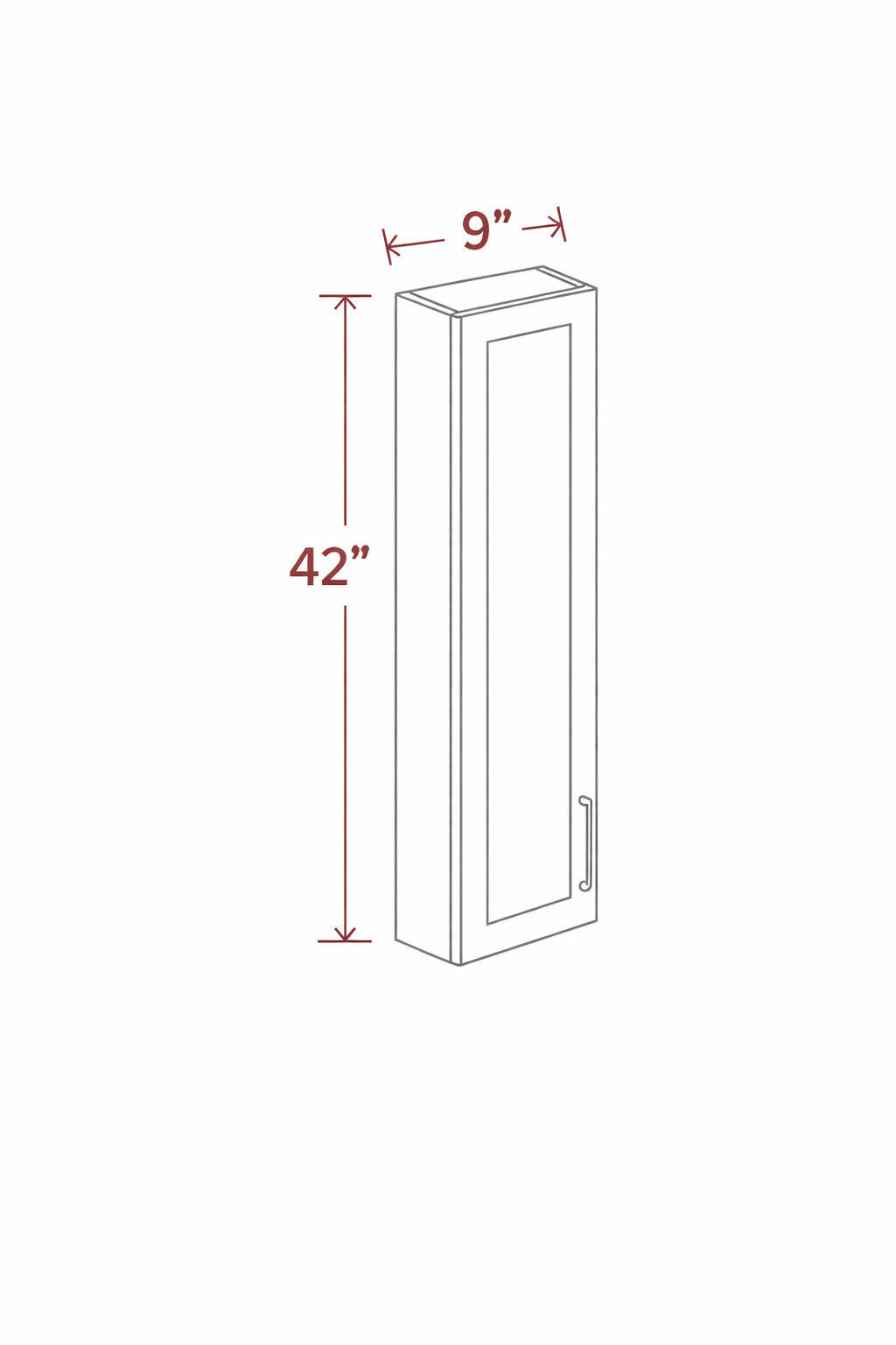 Elegant Truffle W0942 Wall Cabinet