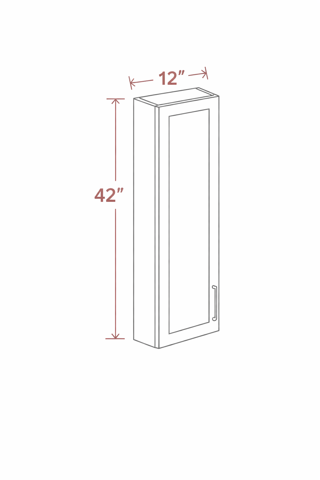 Elegant Truffle W1242 Wall Cabinet