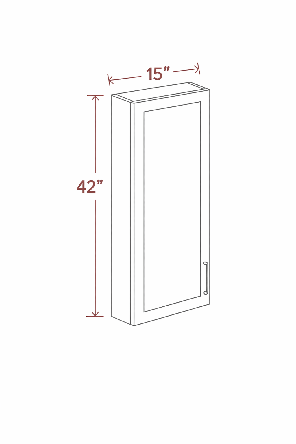Elegant Truffle W1542 Wall Cabinet