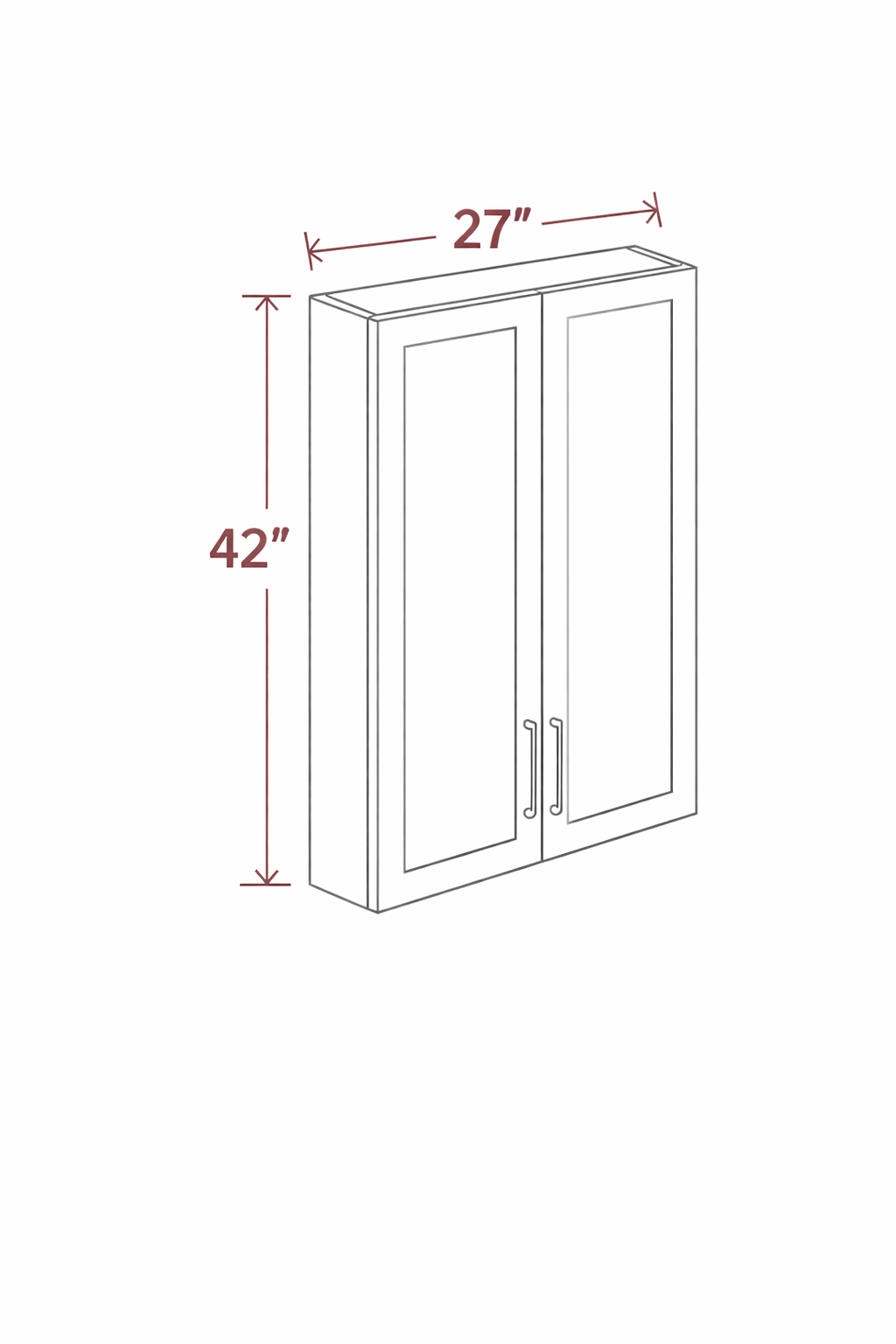 Elegant Truffle W2742 Wall Cabinet
