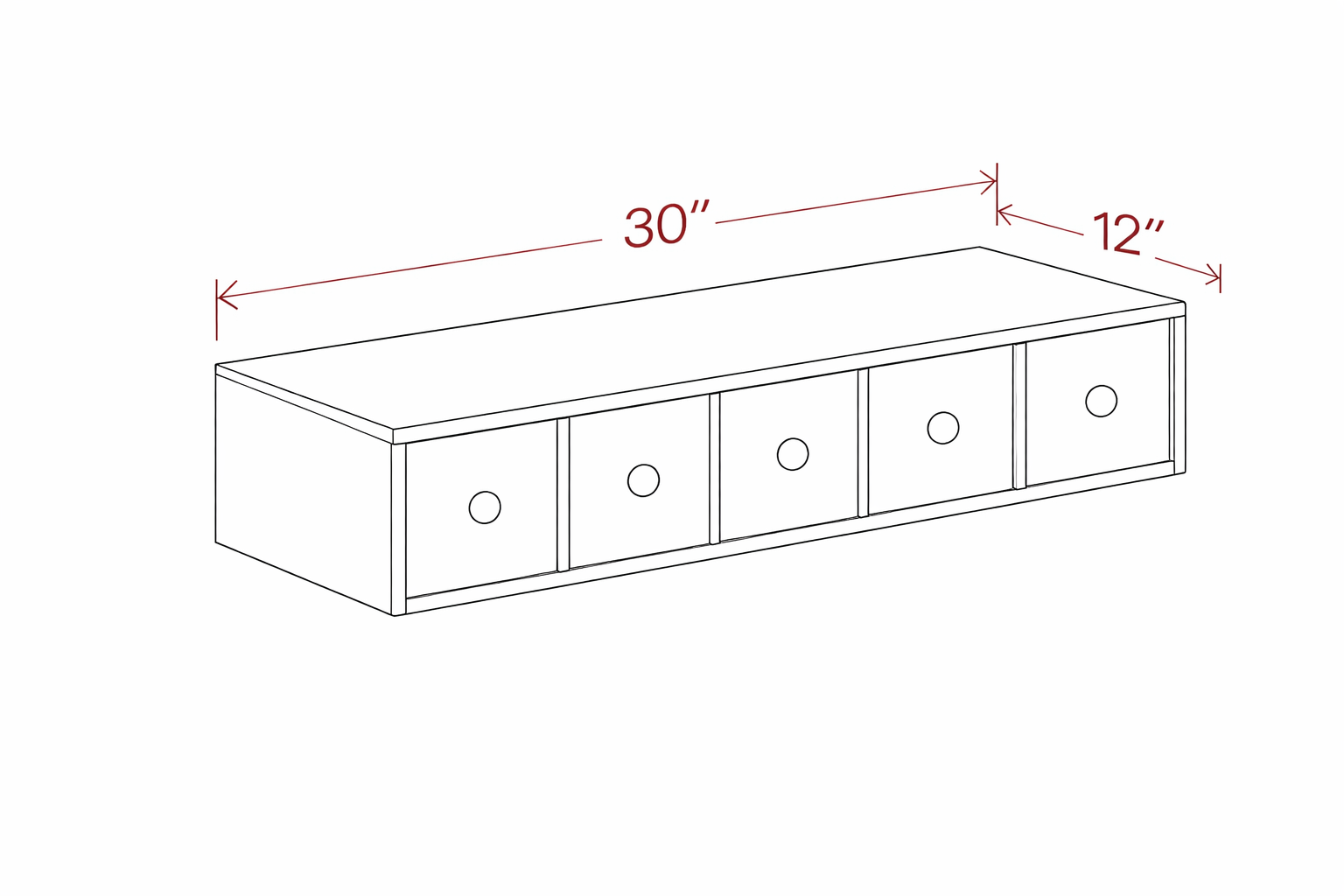 Elegant Truffle SDC30 Wall Cabinet