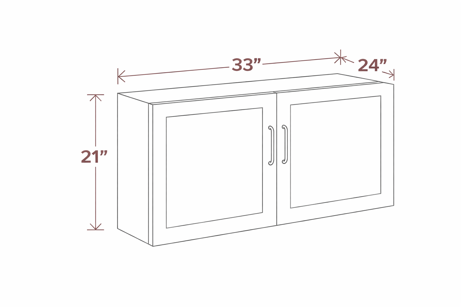 Elegant Truffle W332124 Wall Cabinet
