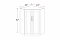 Elegant Truffle WDC2442 Wall Cabinet