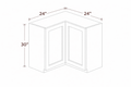 Elegant Truffle WEZR2430 Wall Cabinet