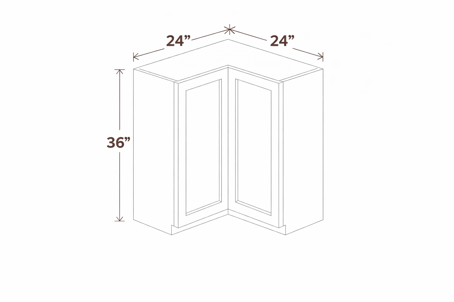 Antique White WEZR2436 Wall Cabinet