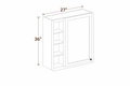 Elegant Truffle WBC2736 Wall Cabinet