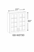 Herloom Brown GD-W2730 Glass Door Cabinets