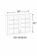 Herloom Brown GD-W3630 Glass Door Cabinets