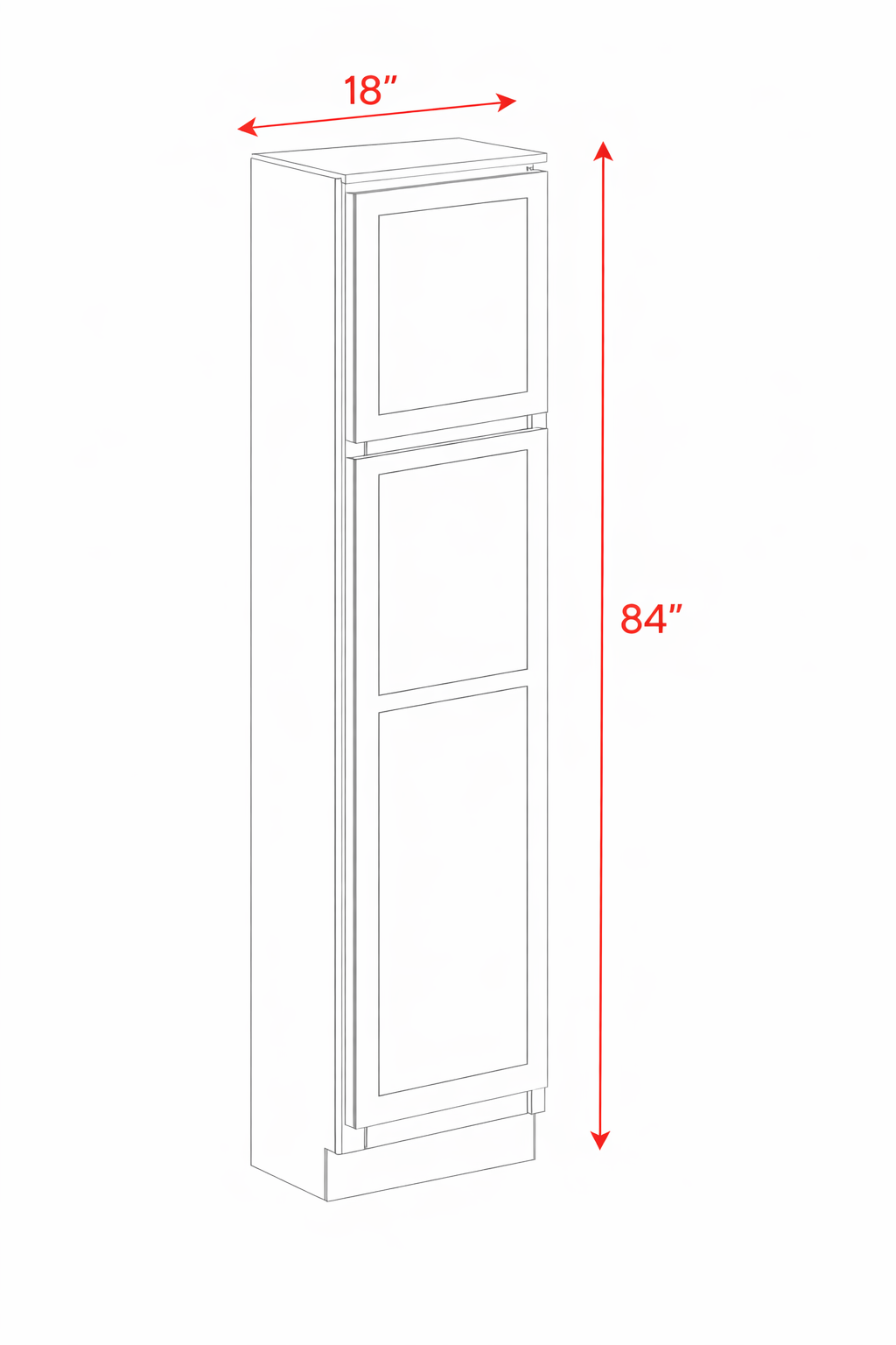 Antique White PC1884 Tall Cabinet