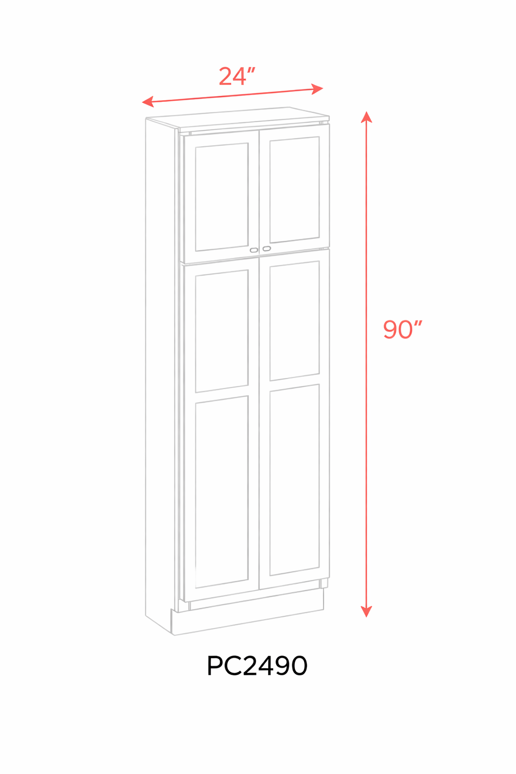 Antique White PC2490 Tall Cabinet