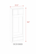 Grey Silver OC31.590D Tall Cabinet