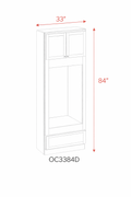 Charcoal Black OC3384D Tall Cabinet