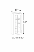 Barley Oak GD-W1530 Glass Door Cabinets