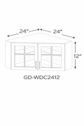 Herloom Brown GD-WDC2412 Glass Door Cabinets