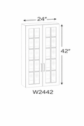 Elegant Truffle W2442 Wall Cabinet