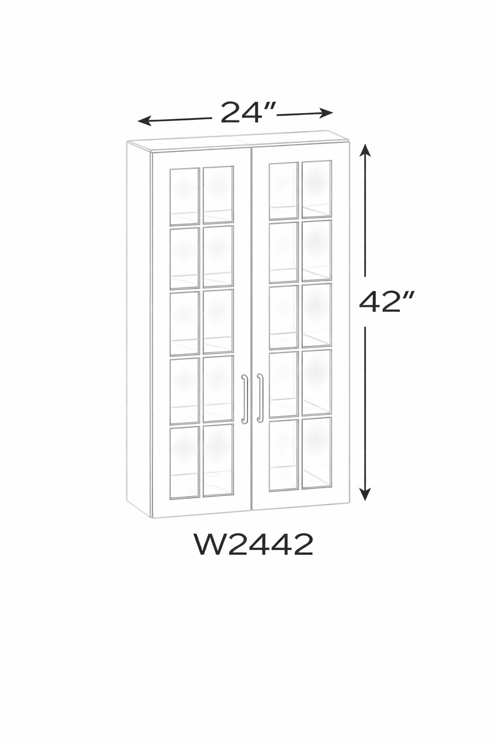 Elegant Truffle W2442 Wall Cabinet