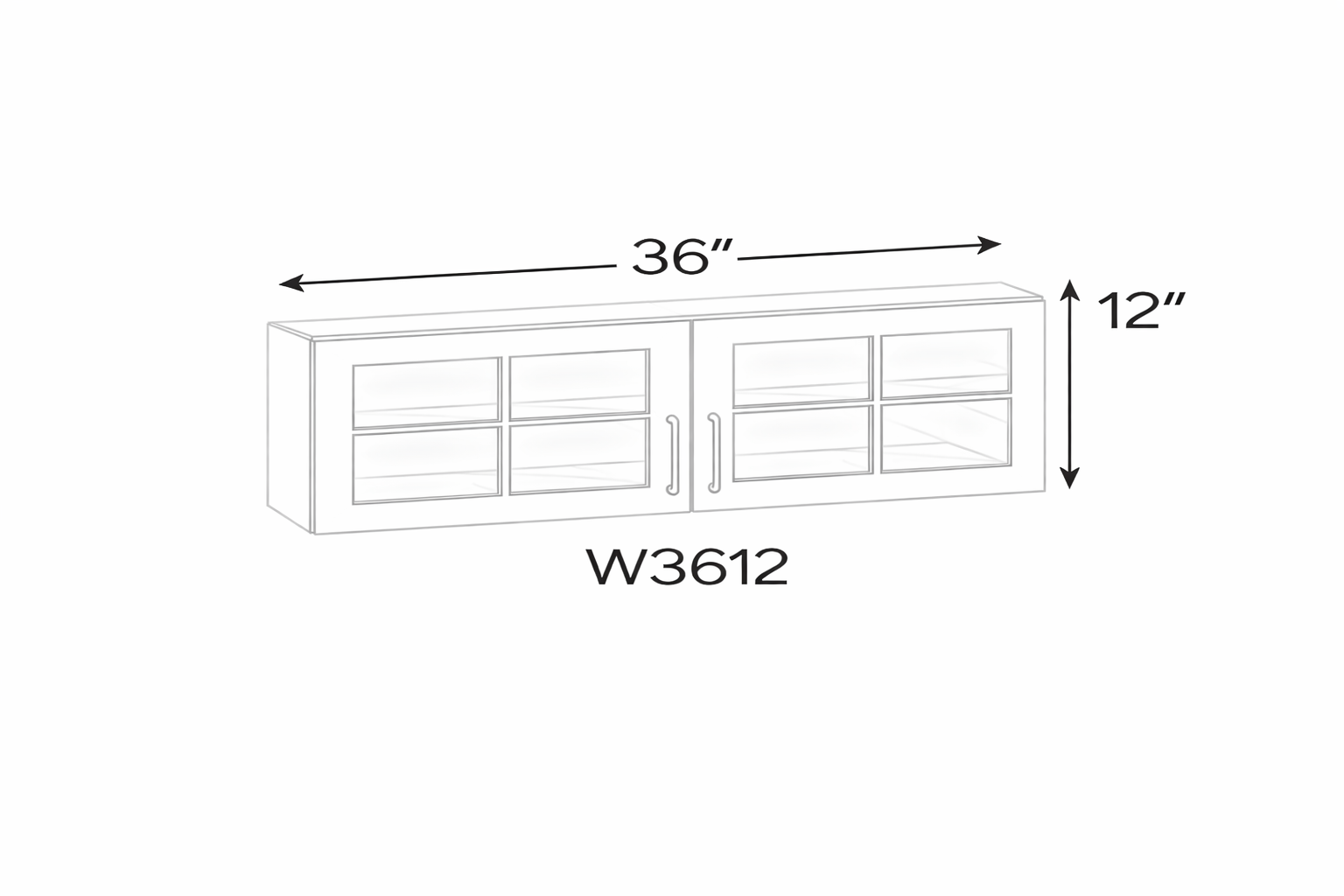 Elegant Truffle W3612 Wall Cabinet