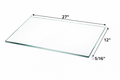 Antique White GSW27 Glass Shelf- Tempered Clear Glass (5/16"T)