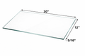 Antique White GSW30 Glass Shelf- Tempered Clear Glass (5/16"T)