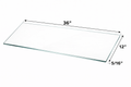 Antique White GSW36 Glass Shelf- Tempered Clear Glass (5/16"T)