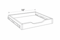 Antique White RO18 Deluxe Dovetailed Roll-out Tray