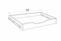 Antique White RO24 Deluxe Dovetailed Roll-out Tray