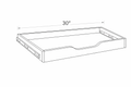 Antique White RO30 Deluxe Dovetailed Roll-out Tray