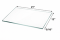 Barley Oak GSW24 Glass Shelf- Tempered Clear Glass (5/16"T)