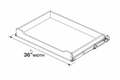 Antique White RO36 Deluxe Dovetailed Roll-out Tray