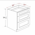 White Shaker DB30(3D) Base Cabinet